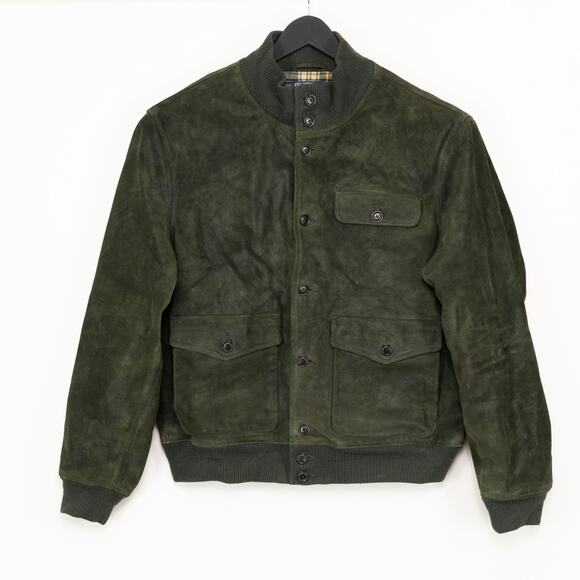 Polo Ralph Lauren Men Suede Jacket Green Size XL - Picture 1 of 9